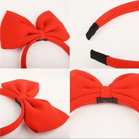 ❤️ Snow White Princess Large Red Bow Headband - Picture 3 of 3